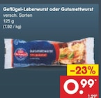 Geflügel-Leberwurst oder Gutsmettwurst im aktuellen Netto Marken-Discount Prospekt