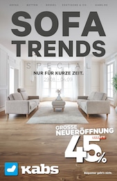 Möbel & Einrichtung Prospekt von Kabs Dinklage Kabs Prospekt: "SOFA TRENDS", 11 Seiten, 29.08.2025 - 04.09.2025