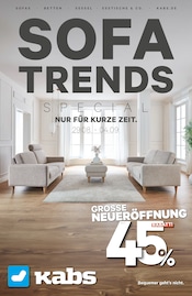 Aktueller Kabs Möbel & Einrichtung Prospekt in Sögel und Umgebung, "SOFA TRENDS" mit 11 Seiten, 29.08.2025 - 04.09.2025