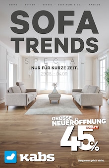 Kabs Prospekt SOFA TRENDS mit  Seiten in Krakow (See) und Umgebung