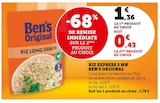 Riz express 2 mn - BEN'S ORIGINAL en promo chez Super U Hyères à 0,43 €