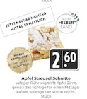 Aktuelle Äpfel Angebote bei Hieber in Freiburg (Breisgau) Aktuelles Apfel Streusel Schnitte Angebot bei Hieber in Freiburg (Breisgau) ab 2,60 €