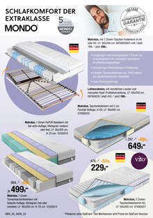 Matratze im Opti-Wohnwelt Prospekt "Für Zuhause-Liebhaber" mit 64 Seiten (Bremen)