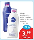 Bodymilk von Nivea für 3,99 € bei budni im Angebot Bodymilk von Nivea im aktuellen budni Prospekt