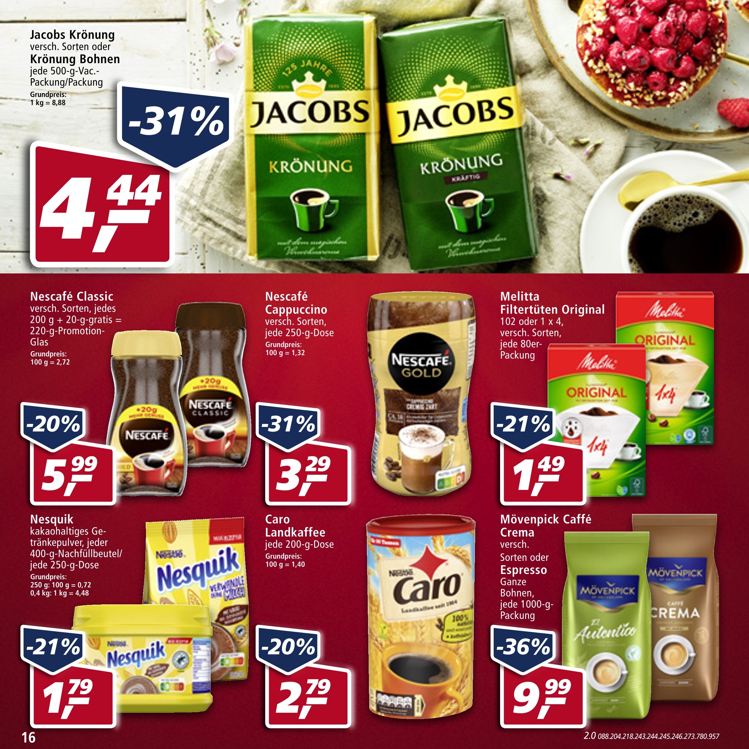 kaffee jacobs krönung im angebot