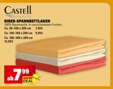 Biber-Spannbettlaken Angebote von Castell bei Marktkauf Heidenheim für 7,99 €