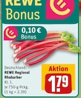 Rhabarber im Angebot bei REWE in Saarbrücken Rhabarber Angebote von REWE Regional bei REWE Saarbrücken für 1,79 €