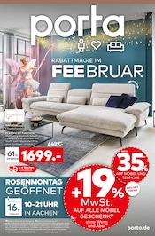 Aktueller porta Möbel Prospekt mit Couch, "RABATTMAGIE IM FEE-BRUAR", Seite 1