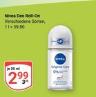 Deo Roll-On im Angebot bei GLOBUS in Siegen Deo Roll-On Angebote von Nivea bei GLOBUS Siegen für 2,99 €