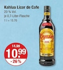 Licor de Cafe im V-Markt Prospekt Licor de Cafe von Kahlua im aktuellen V-Markt Prospekt für 10,99 €