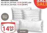 Mikrofaser-Kopfkissen Angebote bei GLOBUS Amberg für 14,99 €