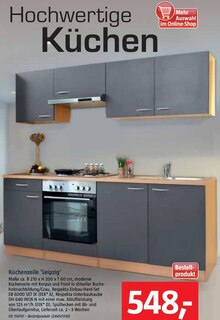 Küchenzeile 'Leipzig' bei BAUHAUS in Wunstorf Küchenzeile 'Leipzig' im Angebot bei BAUHAUS Wunstorf für 548,00 €