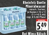 EDEKA Eschweiler - Quelle Mineralwasser Angebot im Prospekt Quelle Mineralwasser bei EDEKA im Eschweiler Prospekt für 5,49 €