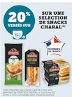 20 % versés sur ma Carte U sur une sélection de snacks Charal - Charal en promo chez U Express 20 % versés sur ma Carte U sur une sélection de snacks Charal - Charal dans le catalogue U Express