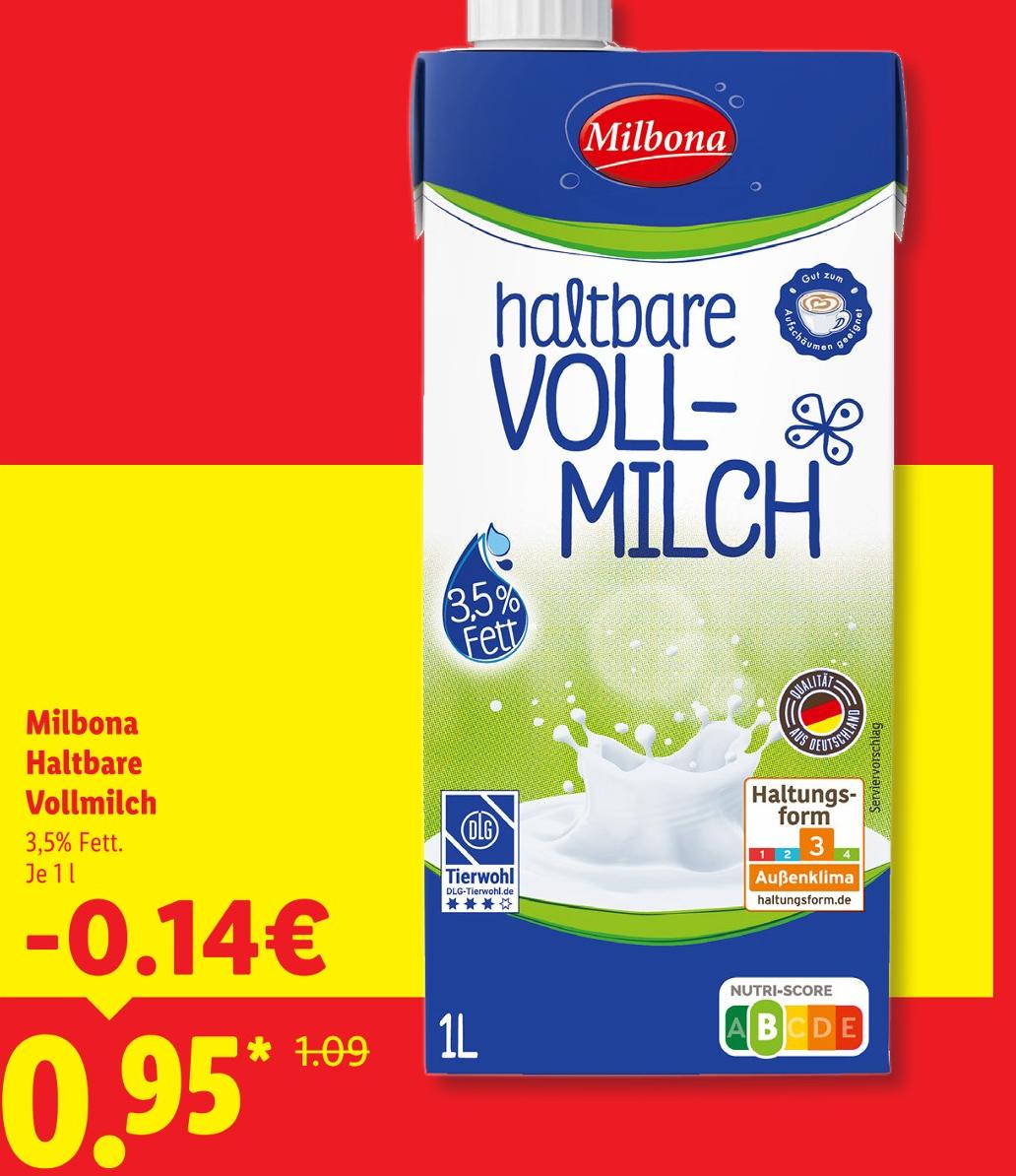 Haltbare Vollmilch