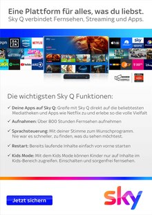 Fernseher im Sky Prospekt "Sky Serien & Netflix" mit 4 Seiten (Würzburg)