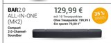 BAR 2.0 ALL-IN-ONE (MK2) im Angebot bei GLOBUS in Castrop-Rauxel BAR 2.0 ALL-IN-ONE (MK2) Angebote bei GLOBUS Castrop-Rauxel für 129,99 €