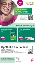 Aktueller mea - meine apotheke Apotheken Prospekt in Pliezhausen und Umgebung, "Unsere August-Angebote" mit 4 Seiten, 01.08.2025 - 31.08.2025