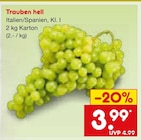 Trauben hell im Angebot bei Netto Marken-Discount in Oberhausen Trauben hell Angebote bei Netto Marken-Discount Oberhausen für 3,99 €