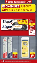 Prix et réduction Cosmétiques dans le prospectus Aldi en cours Offre Cosmétiques dans le catalogue Aldi du moment à la page 16