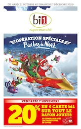 Catalogue Bi1 à Clamecy, avec 20 pages Prospectus Bi1 à Clamecy: "OPÉRATION SPÉCIALE : Prix bas de Noël", 20} pages, 21/10/2025 - 07/12/2025