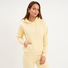Sweat hoodie molleton à capuche jaune clair femme à 11,19 € dans le catalogue La Halle