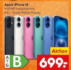 Aktuelle Smartphone Angebote bei Netto Marken-Discount in Mönchengladbach Aktuelles iPhone 16 Angebot bei Netto Marken-Discount in Mönchengladbach ab 699,00 €