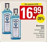 Gin Angebote von Bombay bei WEZ Löhne für 16,99 €