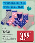 Socken im ALDI Nord Prospekt Socken von L&D im aktuellen ALDI Nord Prospekt für 3,99 €