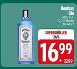 Gin im EDEKA Prospekt Gin von Bombay im aktuellen EDEKA Prospekt für 16,99 €
