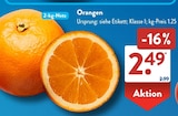 Orangen  im aktuellen ALDI SÜD Prospekt für 2,49 €
