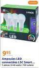 Ampoules LED connectées - LSC Smart - Action à Mont-de-Marsan Ampoules LED connectées - LSC Smart en promo chez Action Mont-de-Marsan à 9,95 €