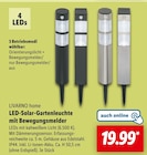 LED-Solar-Gartenleuchte mit Bewegungsmelder von LIVARNO home im aktuellen Lidl Prospekt