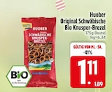 Original Schwäbische Bio Knusper-Brezel von Huober im aktuellen EDEKA Prospekt für 1,11 €