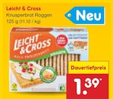 Knusperbrot Roggen von Leicht & Cross für 1,39 € bei Netto Marken-Discount im Angebot Knusperbrot Roggen von Leicht & Cross im aktuellen Netto Marken-Discount Prospekt