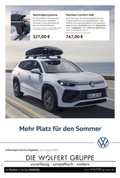 Aktueller Volkswagen Werkstatt & Auto Prospekt in Miltenberg und Umgebung, "Mehr Platz für den Sommer" mit 1 Seite, 01.06.2025 - 31.08.2025