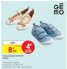 Chaussure enfant - Gemo - Intermarché à Gap Chaussure enfant - Gemo en promo chez Intermarché Gap à 8,99 €