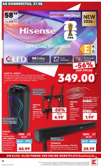 Fernseher im aktuellen Kaufland Prospekt (Filderstadt) Fernseher im Kaufland Prospekt "Hier bin ich richtig" mit 71 Seiten (Filderstadt)