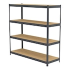 Promo Etagère de garage en métal 4 plateaux bois L.180 x P.60 x H.180 cm à 69,90 € dans le catalogue Castorama à Créteil