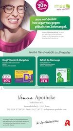 mea - meine apotheke Apotheken Prospekt der aktuellen Woche mit 4 Seiten, gültig von 01.10.2026 bis 31.10.2026, in Bonn und Umgebung Aktueller mea - meine apotheke Apotheken Prospekt in Bonn und Umgebung, "Unsere September-Angebote" mit 4 Seiten, 01.10.2026 - 31.10.2026