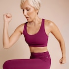 Brassière de sport dos nageur violet foncé femme dans le catalogue La Halle