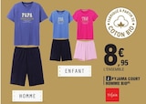Pyjama court homme bio - Tissaia en promo à 8,95 € chez E.Leclerc Pyjama court homme bio - Tissaia dans le catalogue E.Leclerc