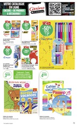 Prix et réduction Fournitures Scolaires dans le prospectus Géant Casino en cours Offre Fournitures Scolaires dans le catalogue Géant Casino du moment à la page 73