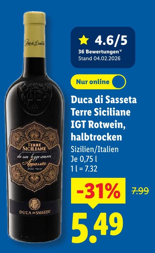 Terre Siciliane IGT Rotwein, halbtrocken
