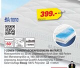 7 Zonen Matratze im Höffner Prospekt 7-Zonen-Tonnentaschenfederkern-Matratze von Artone im aktuellen Höffner Prospekt für 399,00 €