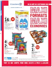 Catalogue E.Leclerc à Xaronval cette semaine, valable du 26/08/2025 au 06/09/2025 Prospectus E.Leclerc à Xaronval, "MAXI FORMATS MAXI ÉCONOMIES", 77 pages de promos valables du 26/08/2025 au 06/09/2025