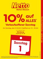 Netto Marken-Discount Prospekt "Verkaufsoffener Sonntag - 10% auf alles", 2 Seiten, für Seligweiler, 01.03.2020 - 01.03.2020 Netto Marken-Discount Prospekt "Verkaufsoffener Sonntag - 10% auf alles", 2 Seiten, für Seligweiler, 01.03.2020 - 01.03.2020