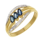 Promo Bague en or jaune rhodié saphirs et diamants à 465,00 € dans le catalogue E.Leclerc à Basse-Goulaine