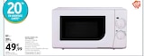 MICRO ONDES 20L - TOP BUDGET - Intermarché à Pantin MICRO ONDES 20L - TOP BUDGET en promo chez Intermarché Pantin à 39,99 €