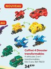 Coffret 4 Dinoster transformables - La Grande Récré Coffret 4 Dinoster transformables à 34,99 € dans le catalogue La Grande Récré